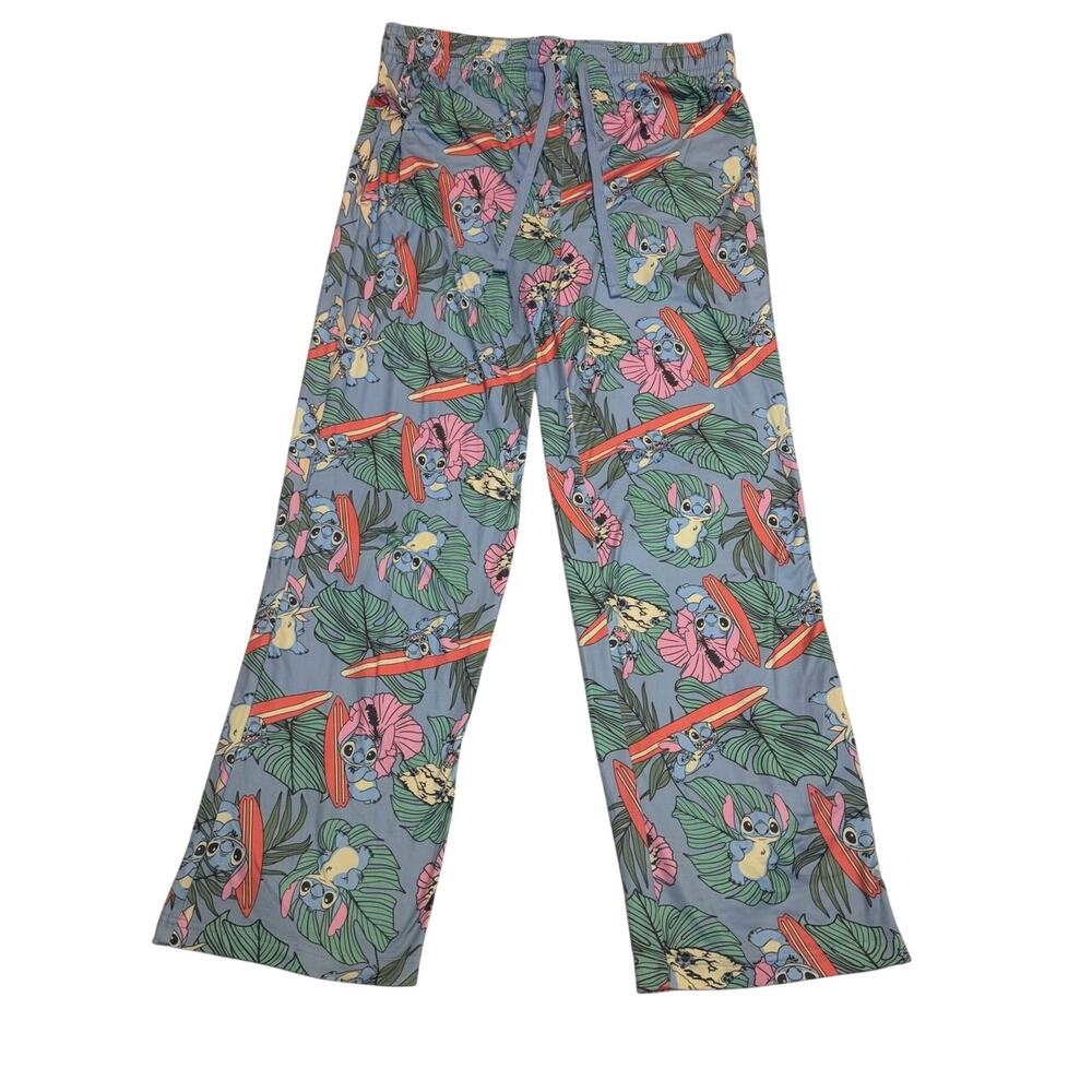 Rare Disney Lilo & Stitch Pajama Pants Sleepwear Tropical Print Size Medium - Picture 1 of 7